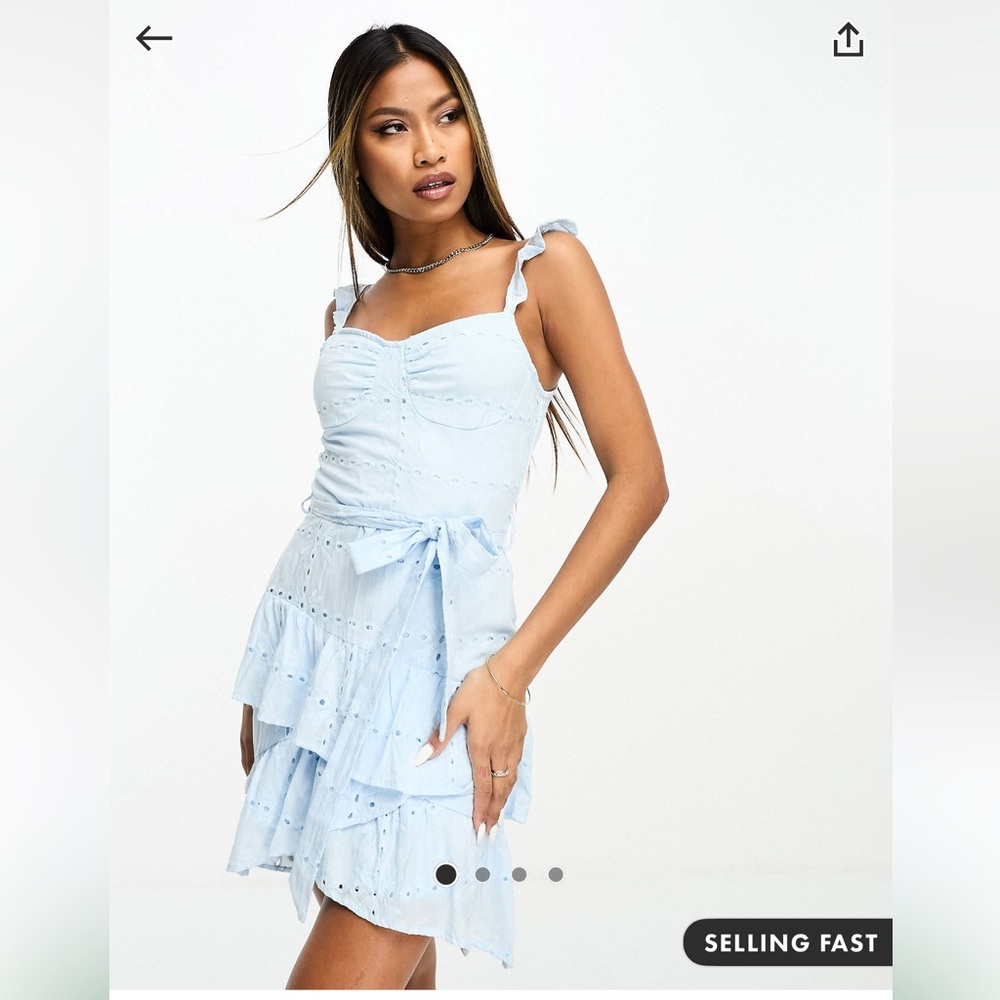 Revolve Blue linen dress